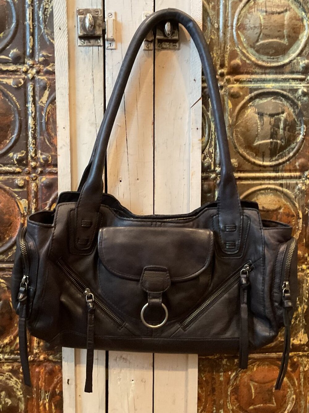 Free People Black Sabo East West Bag